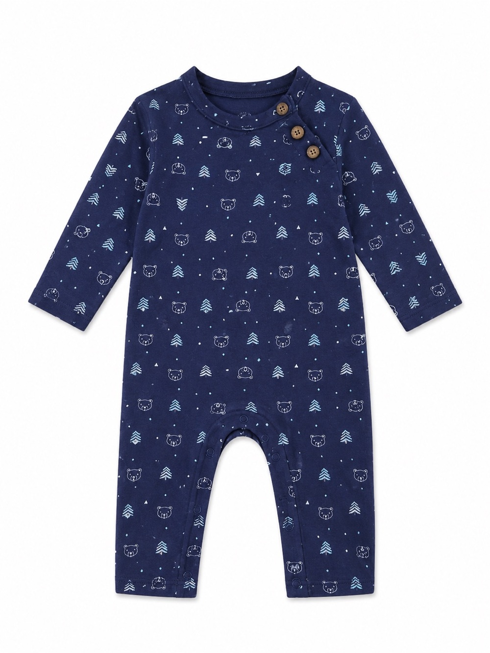 Janie and Jack Boy One Piece Blue Sleeper Polar Bear Design 0-3 months
